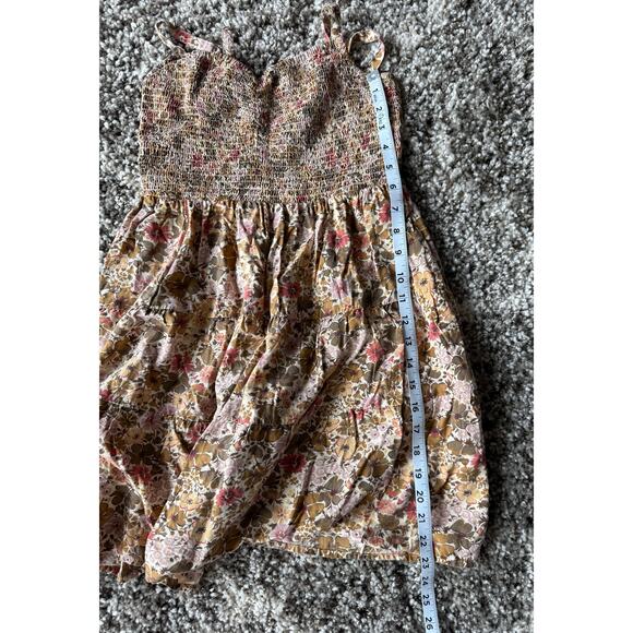 Madewell Tucker Tie Strap Floral Smocked Lucie Mini Dress – Size Medium - Picture 9 of 14